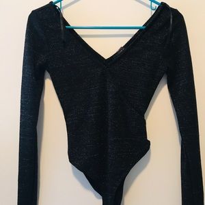 Shimmery Black Body Suit